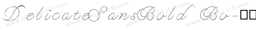 DelicateSansBold Bo字体转换